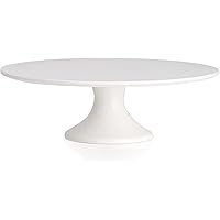Kanwone 12-Inch Porcelain Round Cake Stand, Cake Plate, Dessert Stand, Cupcake Stand for Parties, Home Decorating Stand, Whit