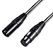 Moukey 6ft XLR Microphone Cable Balanced Mic Cable, XLR Male to XLR Female Cord for Audio Speakers, Black 6-Pack, (MK0008)