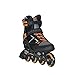 Rollerblade Macroblade 80 Mens Adult Fitness Inline Skate - Black/Orange - 80 mm / 82A Wheels with SG5 Bearings - Performance Skates - US Size 8, Black/Orange, Size 8