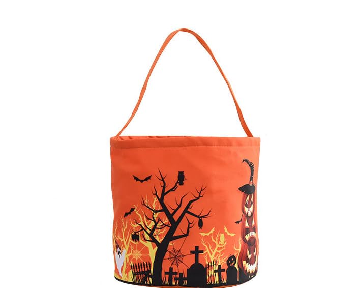 Aliangting LED light Halloween Candy Bags, Light Up Halloween Trick or Treat Bucket Candy Bag Halloween Baskets for Kids