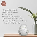 Pot Of Dreams Wedding Fund Ceramic Money Pot White Handmade Gift view 3