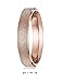 LOVE Beauties 4mm Women's Titanium Rose Gold Wedding Band Ring