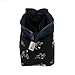 Makeup Bag/Travel Cosmetic Bags/Brush Pouch Toiletry Kit Fashion Women Jewelry Organizer with YKK Zipper Electronics Accessories Hard Drive Carry Case Portable Cube Flower Floral Purse (Navy Blue)