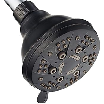 AquaDance Oil Rubbed Bronze High Pressure 6-Setting Spiral Shower Head-Angle Adjustable, Anti-Clog Showerhead Jets, Tool-Free Installation-USA Standard Certified-Top US Brand