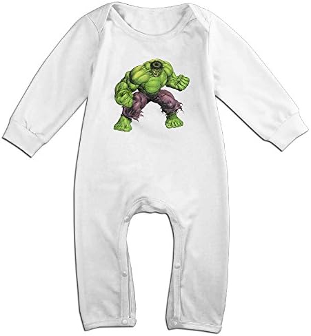 Kids Infants 100% Cotton Long Sleeve Onesies Romper Suit Hulk Rompers Playsuit Onesies White Size 24 Months