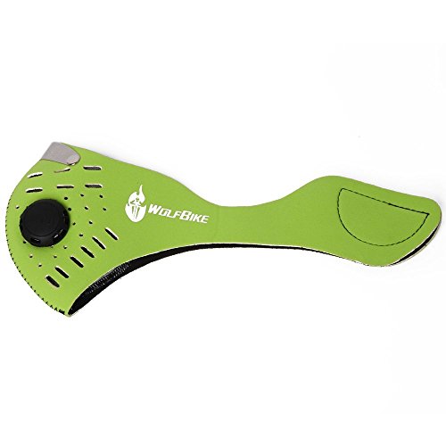 Dustproof Mask - Respirator Mask With Filtered Exhaust Gas Anti Pollen Allergy Half Face Mask (Green)
