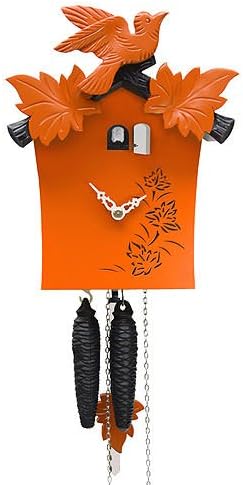 German Cuckoo Clock 1-day-movement Modern-Art-Style 9.00 inch - Authentic black forest cuckoo clock by Rombach & Haas
