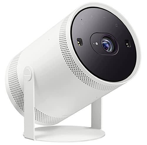 (Renewed) Samsung The Freestyle 100" Smart and Compact Portable LED Projector with in-Built OTT Apps (SP-LSP3BLAXXL, HDR10, Wi-Fi, 360 Sound, 180 Degree Projection Angle, Auto Focus & Auto Key Stone, White)