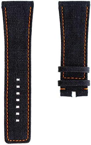 SEVENFRIDAY Style Blue Japanese Denim Watch Strap 28mm / Orange Stitching
