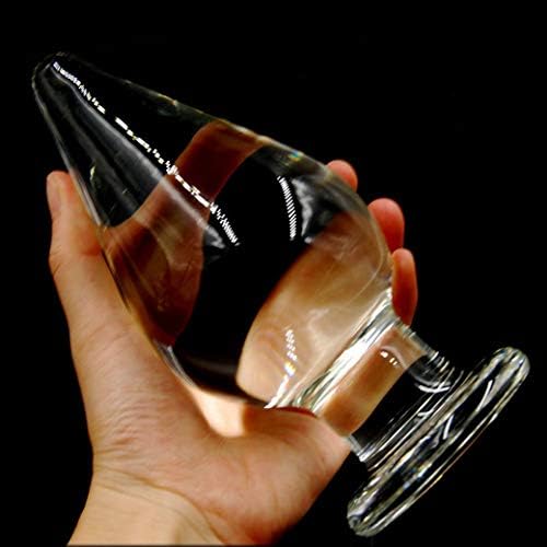 Double-Sided Handmade Textured Crystal Glass for Women Female Men Beginners with Huge Big Unique Shape and Ultra Smooth Surface