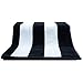 Lara Cabana 100% Turkish Cotton Beach Towel Pool Spa Bath by Corner4Shop (Black/White Striped)