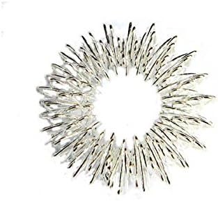 Sujok Metal Acupressure Rings Set of 5 Regular Size Silver