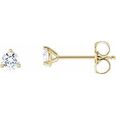 Solid 14k Yellow Gold 1/3 Cttw Lab-Grown Diamond Stud Earrings (.33 Cttw)