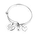 CJ&M Graduation Gift，Personalized Teacher Bangle Bracelet for Teacher, Gift from Student, Teacher Gift, Personalized Teacher Jewelry，Thank You Gifts for Teachers