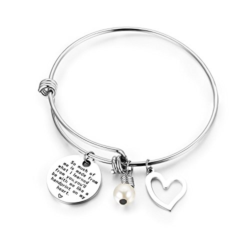 Cj&m graduation gift，personalized teacher bangle bracelet…