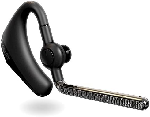 Bluetooth Headset 5.0 – HD Voice CVC 8.0 Noise Cancel with 15H Talktime, Best Wireless Bluetooth Earpiece Earbuds Earhook Headphones with Boom Mic for Trucker Drivers Driving Office Business