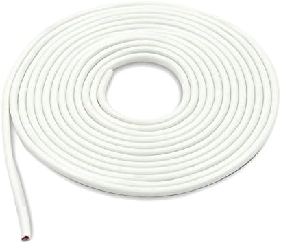 U Shape Car Door Edge Guards Trim Anti-collision Self Adhesive PVC Seal Strip (White, 16ft)