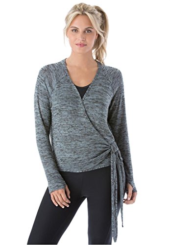 Ballet Wrap Cardigan Sweater Grey 