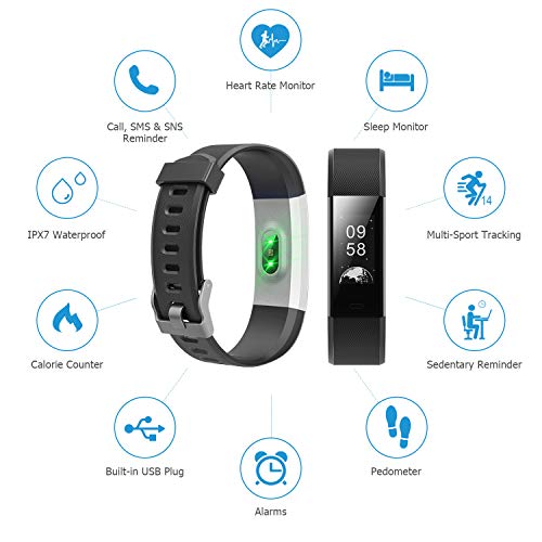 Letsfit Fitness Tracker HR, Activity Tracker Watch with Heart Rate