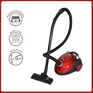 PAffy Vacuum Cleaner-1200W with Power Suction, Blower Function, Low Sound, High Energy Efficiency, 2L Reusable dust Bag…