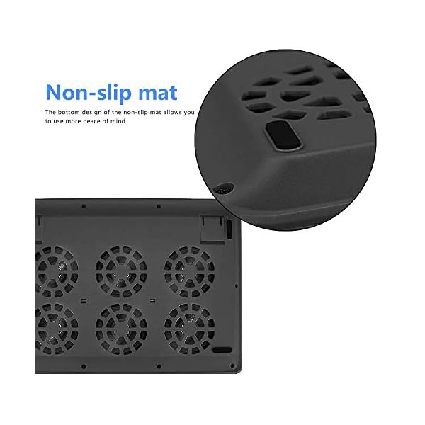 yidenguk-Laptop-Cooling-Pad-Adjustable-Angle-Ultra-Quiet-Gaming-Laptop-Cooler-Stand-with-6-Fans-Blue-Led-Lights-2-USB-Ports-Suitable-for-12-154-Inches-Laptop-Notebook yidenguk Laptop Cooling Pad, Adjustable Angle Ultra Quiet Gaming Laptop Cooler Stand with 6 Fans, Blue Led Lights, 2 USB…