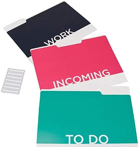 SJW Reversible Customary File Folders, Set of three