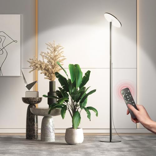 AJABotanics Grow Light for Indoor Plants, 60W Full Spectrum LED 85'' Tall Standing Plant Light with Stand, Remote Control, 4/8/12H Timer, 10-Level Dimmable, 2300K–6500K (plantes d’intérieur)