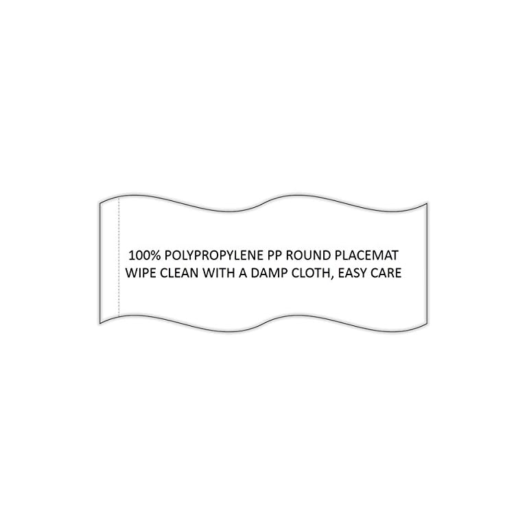 Benson Mills Braided Edge Round Placemats (Set of 6), 15", Navy LAVORIST