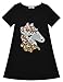 Jxstar Girls 4th July Dresses USA Flag Flip Sequin Shirt Independence Day Patriotic Cotton Clothes