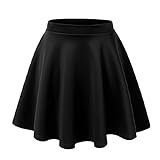 JiTM Women's Basic Versatile Stretchy Flared Skater Skirt