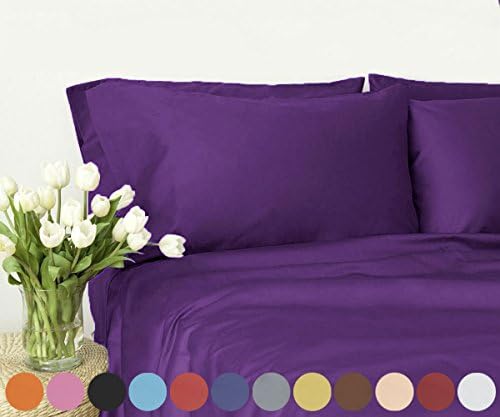 Swan Comfort Microfiber 4-piece Bed Sheet Set - California King, Purple