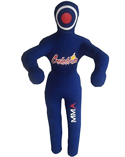 Celebrita Italy Punching Bag MMA Grappling Judo Dummy - Fighting Position MMA331 Canvas - Blue 40" Up to 25kg/55 lb