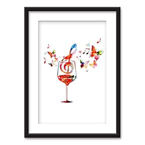 NWT Black Paper Framed Canvas Wall Art for...