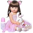 Zero Pam Reborn Baby Dolls Silicone Full Body 22 Inches Realistic Reborn Newborn Baby Soft Silicone Baby Girl Toddler Size Baby Dolls Lifelike Reborn Dolls Waterproof
