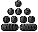Bluegogo Cable Clips - Self-Adhesive Desk Cable Organizer, Durable Cord Management, Wire Holder, Wire Management, Black(10 Pack) primary