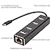 Jadaol USB 3.1 Type C to 3-Port USB 3.0 Hub with RJ45 Gigabit Ethernet LAN Network Adapter,for USB Type-C (USB-C & Thunderbolt 3)Devices Including the new MacBook 2016, ChromeBook Pixel and More,Black