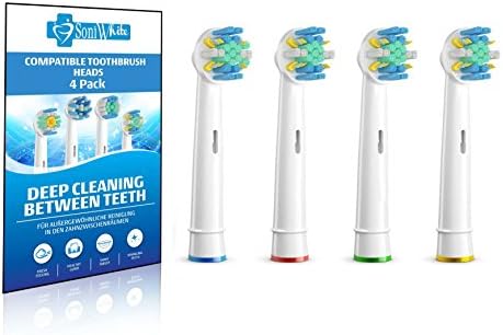 Premium Oral-B Floss Action Compatible Generic Replacement Toothbrush Heads (4)