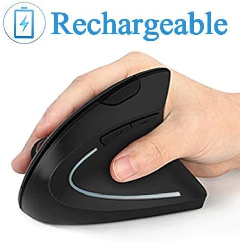 BeWishes Ergonomic Mouse, 2.4G Optical Wireless Vertical Mouse with 6 Buttons, 3 Adjustable DPI 800/1200/1600 for Laptop PC