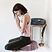 Buckwheat Meditation Cushion Round Zafu Yoga Pillow - Zafu Meditation Cushion Velvet with Zippered Organic Cotton Liner to Add or Remove Hulls | Machine Washable - Free Carry Bag (Rose Quartz)