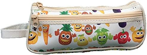 Veggie Vegetable Pencil Case Holder Pouch - Pencilcase Box Back to School Supplies (White)