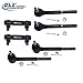 DLZ 6 Pcs Front Suspension Kit-2 Outer 2 Inner Tie Rod End 2 Adjusting Sleeve Compatible with C1500 C2500 C3500 Pickup Suburban Express Savana 1500 2500 3500 1988-2000 ES2004S ES2836RL