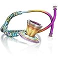 MDF Instruments Mermaid Kaleidoscope ProCardial Cardiology Stethoscope, Limited Edition Mprints, Lightweight Titanium, Adult, Dual Head, Mermaid Tube, Kaleidoscope Chestpiece-Headset, MDF797TMMKL