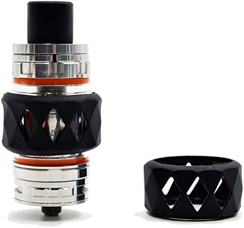 RUIYITECH Bubble Glass Tube Protective Cover Wrap Sleeve Skin For Zeus X Manta TFV8 TFV12 Prince Uforce T2 T1 Dead Rabbit RTA (2PCS) (Black)