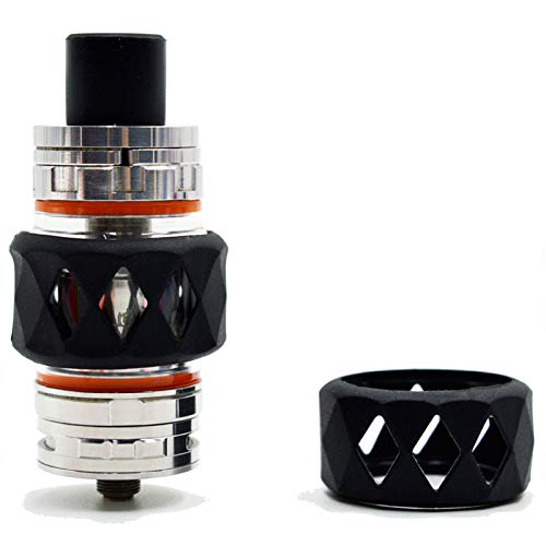 RUIYITECH Bubble Glass Tube Protective Cover Wrap Sleeve Skin For Zeus X Manta TFV8 TFV12 Prince Uforce T2 T1 Dead Rabbit RTA (2PCS) (Black)