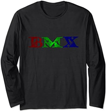 Unisex BMX Trick Nose Manual Back Flip Wheelie Bike Long Sleeve Tee XL: Black