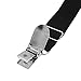 S&E Women's Elastic Stocking Clip Garter Strap Stay Adjustable Suspender Accessories (2 pairs, Black)