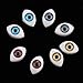 4 Color 8pcs Oval Hollow Back Plastic Eyes For Doll Mask DIY 6mm