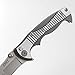 CRKT Tighe Rade EDC Folding Pocket Knife: Everyday Carry, Dual Blade Grind, Button Lock, Textured Aluminum Handle, Pocket Clip 5290