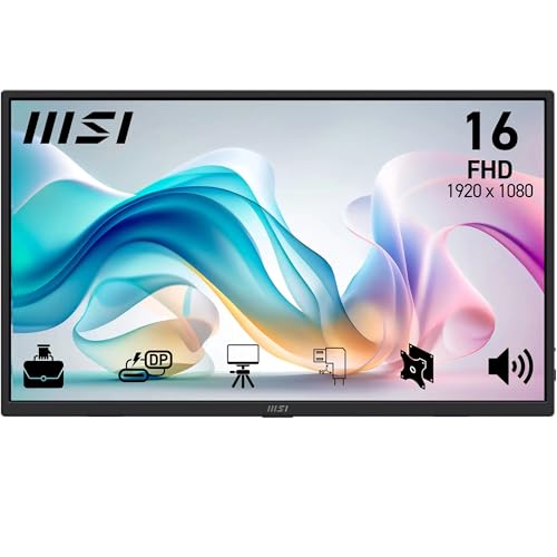 Pro MP165A E6 Monitor portátil de 15,6" FHD, 1920 x 1080 IPS, 60 Hz, 4 ms, protección Ocular, Altavoz/micrófono Integrado, HDMI 2.0b, USB C (15 WPD), Montaje Vesa, Negro
