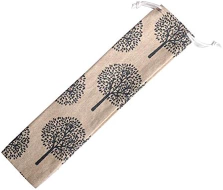 kelihood Storage Bag Straws Spoon Chopsticks Bag Straw Carrying Drawstring Case Cotton and Linen Tableware Draw Pocket Cutlery Carry Pouch Travel Pouch for Straws Fork Spoon and Chopsticks Bags